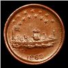 Image 2 : 1863 Monitor Civil War Token 1c Grades Choice AU/BU Slider
