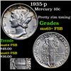 Image 1 : 1935-p Mercury Dime 10c Grades Select Unc+ FSB