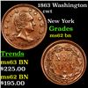 Image 1 : 1863 Washington Civil War Token 1c Grades Select Unc BN