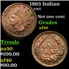 Image 1 : 1863 Indian Civil War Token 1c Grades xf+