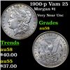 Image 1 : 1900-p Vam 25 Morgan Dollar $1 Grades Choice AU/BU Slider