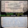 Image 1 : 1864 $10 Confederate Note, T-68 Grades vf details