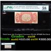 Image 1 : Third Issue 25c Fractional Currency FR-1291 SPNMB Red Back au58 By PMG