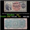Image 1 : 1870's US Fractional Currency 25¢ Fourth Issue Fr-1231 Washington Grades f+