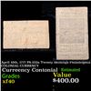 Image 1 : April 10th, 1777 PA-222a Twenty Shillings Philadelphia COLONIAL CURRENCY Grades xf