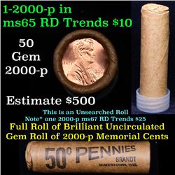 Shotgun Lincoln 1c roll, 2000-p 50 pcs Brandt Wrapper