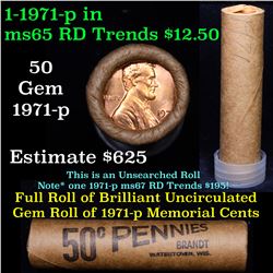 Uncirculated 1c orig shotgun roll, 1971-p  In Old Brinks wrapper