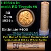 Image 1 : Uncirculated 1c orig shotgun roll, 1954-s  In Old Brinks wrapper