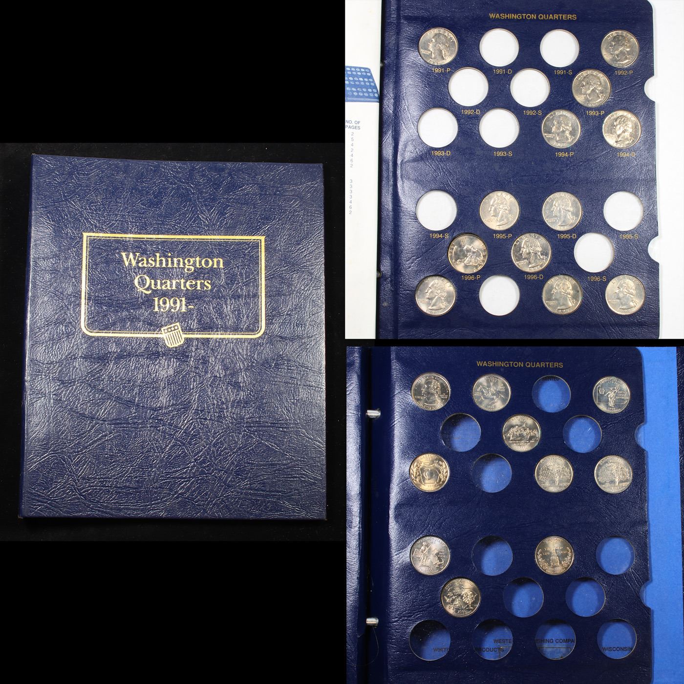 Partial Washington Quarter Book 1991-2000 21 coins