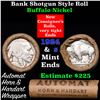 Image 1 : Buffalo Nickel Shotgun Roll in Old Bank Style 'Automat Horn & Hardhat' Wrapper 1924 & s Mint Ends