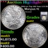 Image 1 : ***Auction Highlight*** 1882-o/s Top 100 Vam 4 I5 R3 Morgan Dollar $1 Graded ms62 By SEGS (fc)