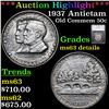 Image 1 : ***Auction Highlight*** 1937 Antietam Old Commem Half Dollar 50c Graded ms63 details By SEGS (fc)