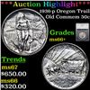 Image 1 : ***Auction Highlight*** 1936-p Oregon Trail Old Commem Half Dollar 50c Graded ms66+ By SEGS (fc)