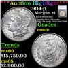 Image 1 : ***Auction Highlight*** 1904-p Morgan Dollar $1 Graded ms65+ By SEGS (fc)