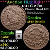 Image 1 : ***Auction Highlight*** 1811 C-2 R3 Classic Head half cent 1/2c Graded xf45 Details By SEGS (fc)