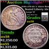 Image 1 : ***Auction Highlight*** 1849-o FS-101 'o' Above Bow Seated Liberty Dime 10c Graded au58 By SeGS (fc)