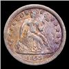Image 2 : ***Auction Highlight*** 1849-o FS-101 'o' Above Bow Seated Liberty Dime 10c Graded au58 By SeGS (fc)