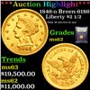 Image 1 : ***Auction Highlight*** 1846-o Breen-6186 Gold Liberty Quarter Eagle $2 1/2 Graded Select Unc By USC