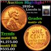 Image 1 : ***Auction Highlight*** 1910-s Lincoln Cent 1c Graded Gem+ Unc RB By USCG (fc)