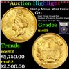 Image 1 : ***Auction Highlight*** 1855-p Minor Mint Error Gold Dollar $1 Graded Select Unc By USCG (fc)