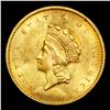 Image 2 : ***Auction Highlight*** 1855-p Minor Mint Error Gold Dollar $1 Graded Select Unc By USCG (fc)