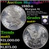 Image 1 : ***Auction Highlight*** 1880-o Morgan Dollar $1 Graded Choice+ Unc By USCG (fc)
