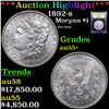 Image 1 : ***Auction Highlight*** 1892-s Morgan Dollar $1 Graded Select AU+ By USCG (fc)