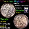 Image 1 : ***Auction Highlight*** 1916-s Walking Liberty Half Dollar 50c Graded Choice+ Unc By USCG (fc)
