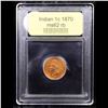 Image 4 : ***Auction Highlight*** 1870 Indian Cent 1c Graded Select Unc RB By USCG (fc)