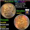 Image 1 : ***Auction Highlight*** 1904-o Colorfully Toned Vam 12 R5 Morgan Dollar $1 Graded GEM+ Unc By USCG (