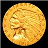 Image 2 : ***Auction Highlight*** 1915-p Gold Indian Quarter Eagle $2 1/2 Graded Select Unc By USCG (fc)