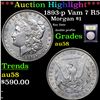 Image 1 : ***Auction Highlight*** 1893-p Vam 7 R5 Morgan Dollar $1 Graded Choice AU/BU Slider By USCG (fc)