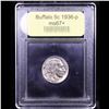 Image 4 : ***Auction Highlight*** 1936-p Buffalo Nickel 5c Graded Gem++ Unc By USCG (fc)