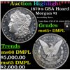 Image 1 : ***Auction Highlight*** 1879-s GSA Hoard Morgan Dollar $1 Grades GEM+ DMPL (fc)