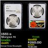Image 1 : NGC 1881-s Morgan Dollar $1 Graded ms65 By NGC
