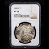 Image 2 : NGC 1880-s Morgan Dollar $1 Graded ms65 By NGC