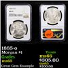 Image 1 : NGC 1885-o Morgan Dollar $1 Graded ms65 By NGC