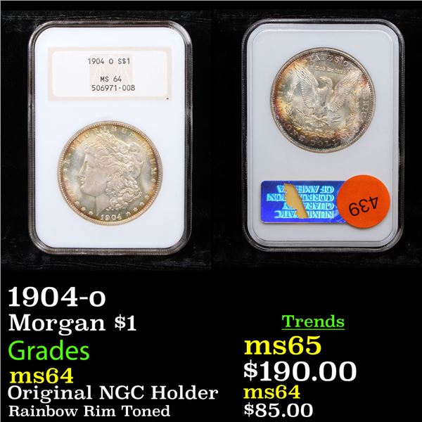 NGC 1904-o Morgan Dollar $1 Graded ms64 By NGC