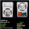 Image 1 : NGC 1885-p Morgan Dollar $1 Graded ms65 By NGC