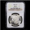 Image 2 : NGC 1880-s Morgan Dollar $1 Graded ms64 By NGC