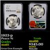 Image 1 : NGC 1923-p Peace Dollar $1 Graded ms65 By NGC