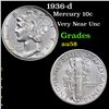 Image 1 : 1936-d Mercury Dime 10c Grades Choice AU/BU Slider