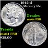 Image 1 : 1942-d Mercury Dime 10c Grades Choice Unc FSB