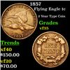 Image 1 : 1857 Flying Eagle Cent 1c Grades vf++