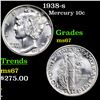 Image 1 : 1938-s Mercury Dime 10c Grades GEM++ Unc
