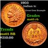 Image 1 : 1903 Indian Cent 1c Grades GEM Unc RB