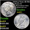 Image 1 : 1934-p Vam 1B R6 Peace Dollar $1 Grades Select+ Unc