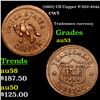 Image 1 : (1863) US Copper F-202-434a Civil War Token 1c Grades Select AU