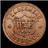 Image 3 : (1863) US Copper F-202-434a Civil War Token 1c Grades Select AU