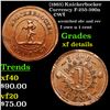Image 1 : (1863) Knickerbocker Currency F-255-390a Civil War Token 1c Grades xf details